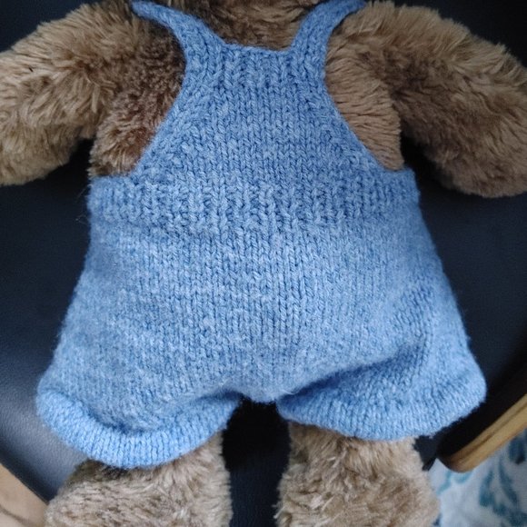 Build-A-Bear Compatible Casual Knit Overalls - Hand Made OOAK - Picture 2 of 4